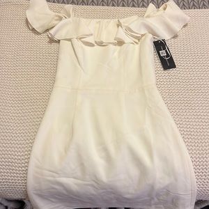 French Connection ruffle off the shoulder dress